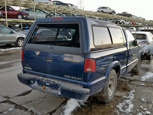 1GCCS1447XK200835 - 1999 CHEVROLET S TRUCK S1 BLUE photo 4