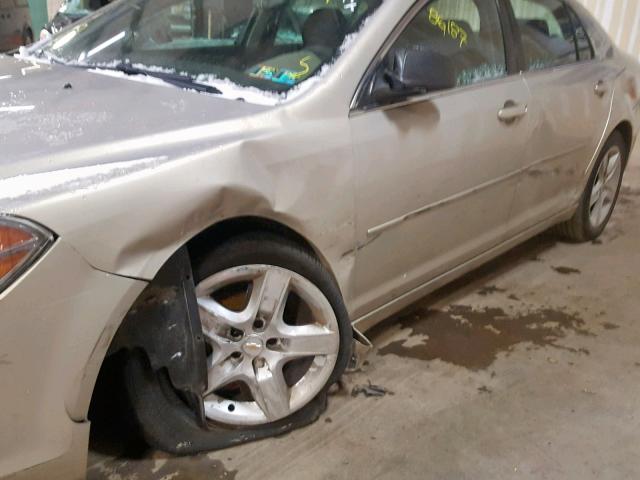 1G1ZB5EB9AF262518 - 2010 CHEVROLET MALIBU LS 银色 照片 9