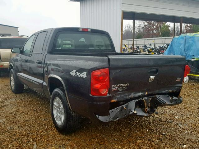 1D7HW48N16S605950 - 2006 DODGE DAKOTA QUA BLACK photo 3