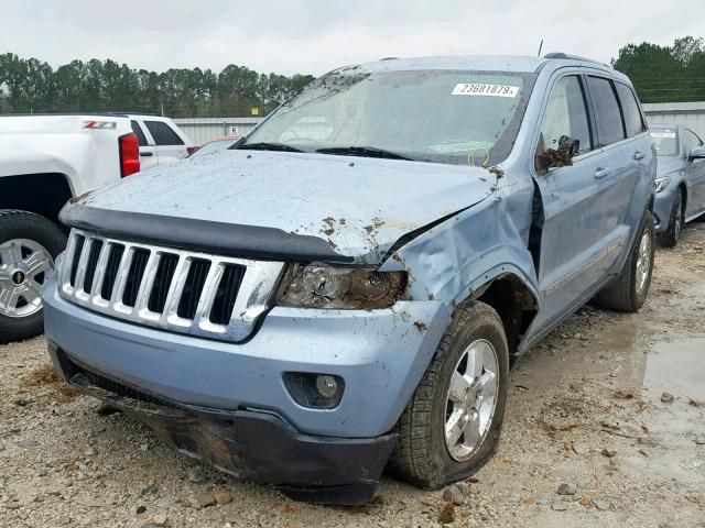 1C4RJEAG8DC520464 - 2013 JEEP GRAND CHER BLUE photo 2