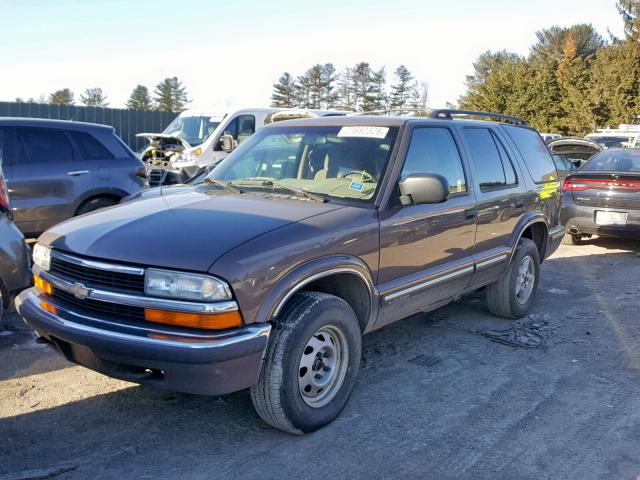 1GNDT13W5X2188065 - 1999 CHEVROLET BLAZER TAN photo 2