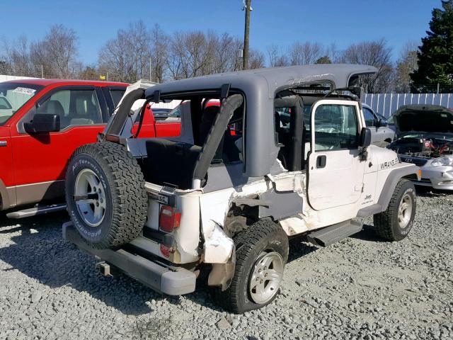 1J4FA44S95P305984 - 2005 JEEP WRANGLER / WHITE photo 4