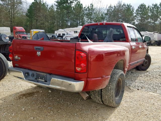 3D7ML48A07G805702 - 2007 DODGE RAM 3500 S RED photo 4