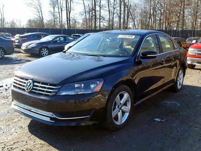 1VWBN7A3XDC120000 - 2013 VOLKSWAGEN PASSAT SE BLACK photo 2