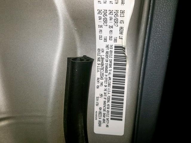 1J8HG48K98C134973 - 2008 JEEP COMMANDER SILVER photo 10