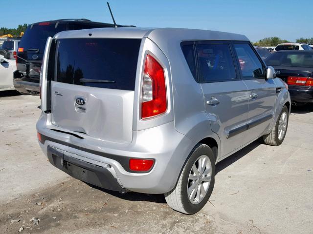 KNDJT2A53D7755383 - 2013 KIA SOUL SILVER photo 4