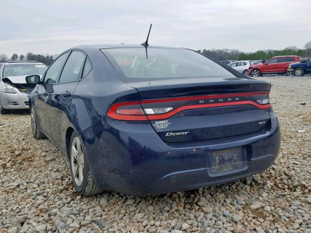 1C3CDFBB6GD538406 - 2016 DODGE DART SXT BLUE photo 3