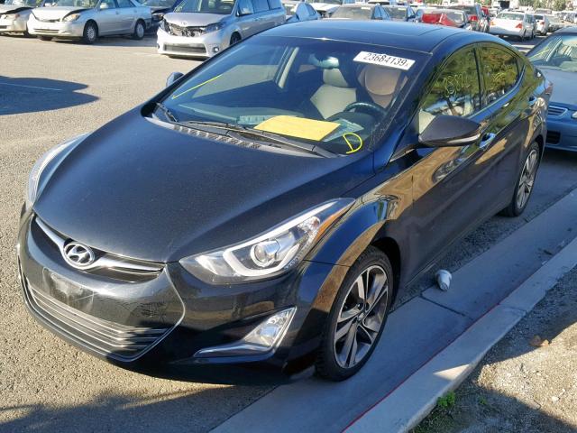 5NPDH4AE2EH495565 - 2014 HYUNDAI ELANTRA SE BLACK photo 2