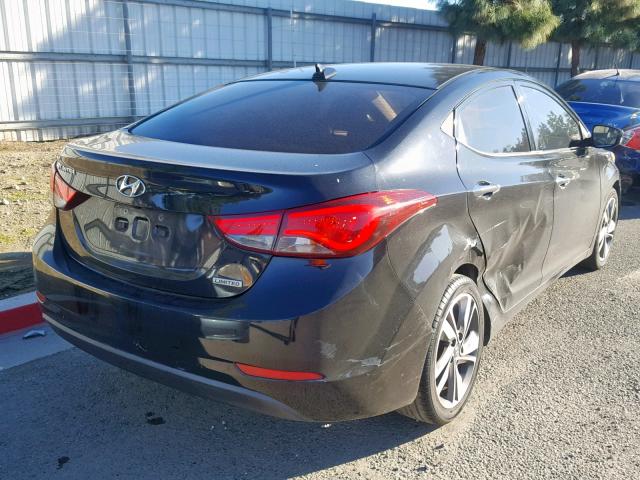 5NPDH4AE2EH495565 - 2014 HYUNDAI ELANTRA SE BLACK photo 4