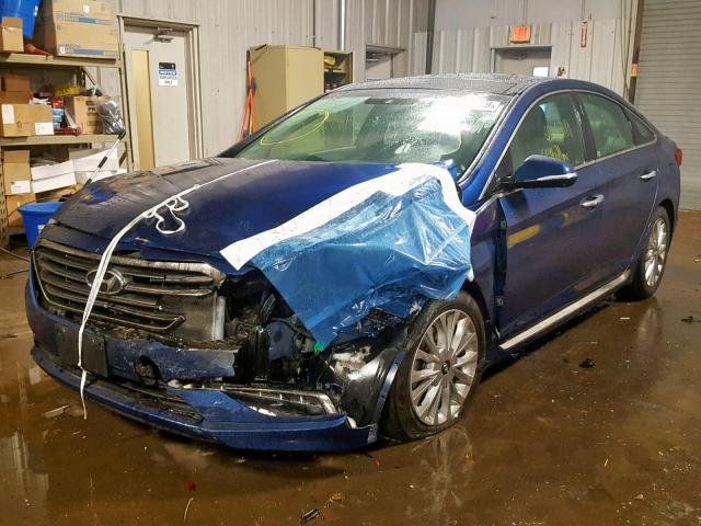 5NPE34AF6FH175744 - 2015 HYUNDAI SONATA SPO BLUE photo 2