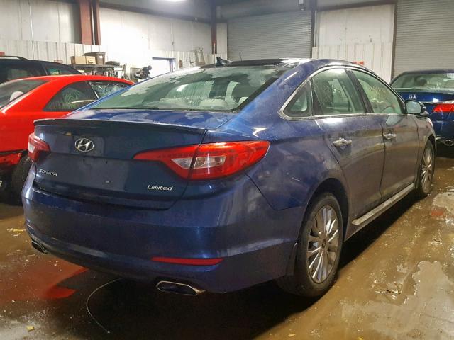 5NPE34AF6FH175744 - 2015 HYUNDAI SONATA SPO BLUE photo 4