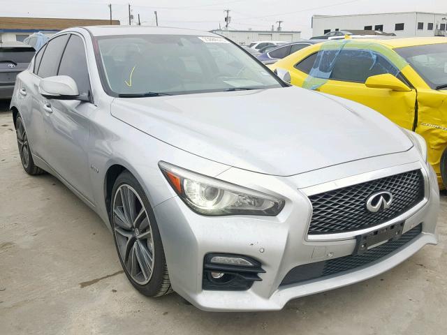 JN1AV7AP1EM690225 - 2014 INFINITI Q50 HYBRID SILVER photo 1