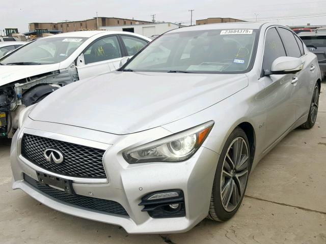 JN1AV7AP1EM690225 - 2014 INFINITI Q50 HYBRID SILVER photo 2