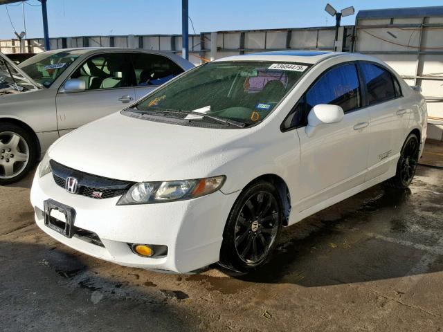 2HGFA5E51AH701198 - 2010 HONDA CIVIC SI WHITE photo 2