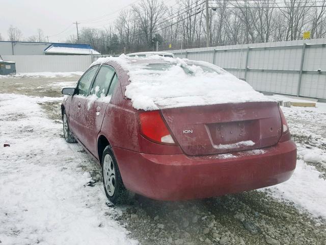 1G8AJ52F54Z168650 - 2004 SATURN ION LEVEL RED photo 3