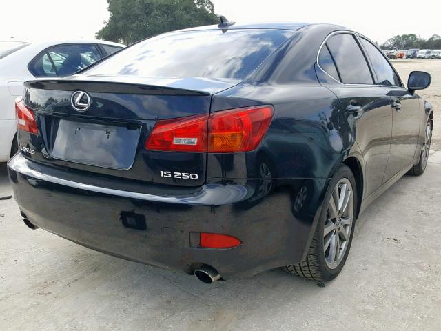 JTHBK262785064184 - 2008 LEXUS IS 250 BLACK photo 4