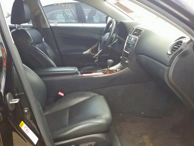 JTHBK262785064184 - 2008 LEXUS IS 250 BLACK photo 5