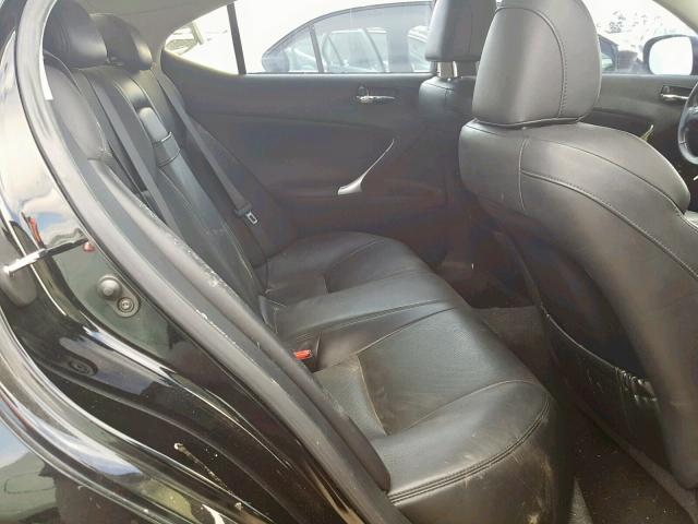 JTHBK262785064184 - 2008 LEXUS IS 250 BLACK photo 6