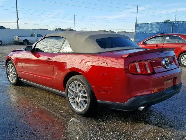 1ZVBP8EMXC5241678 - 2012 FORD MUSTANG BURGUNDY photo 3