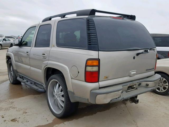 1GNEK13Z64R177497 - 2004 CHEVROLET TAHOE K150 BEIGE photo 3