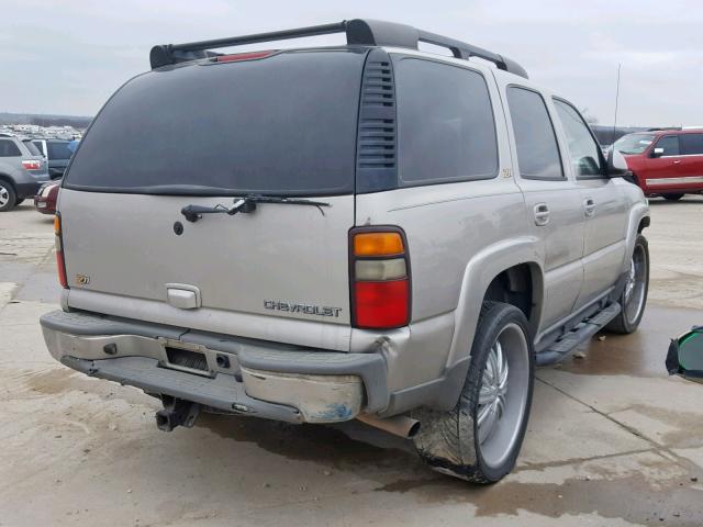 1GNEK13Z64R177497 - 2004 CHEVROLET TAHOE K150 BEIGE photo 4