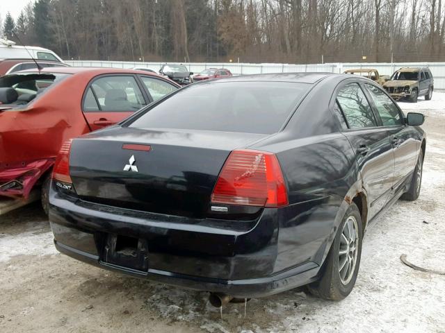 4A3AB36FX5E048334 - 2005 MITSUBISHI GALANT ES BLACK photo 4