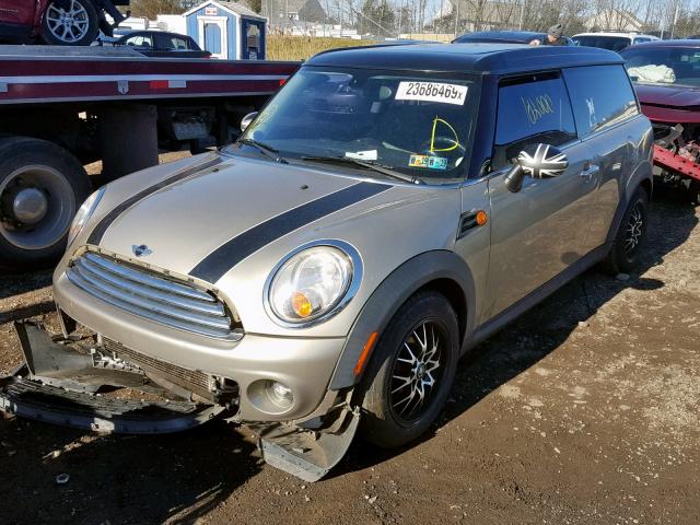 WMWZF3C55BTY00872 - 2011 MINI COOPER CLU BEIGE photo 2