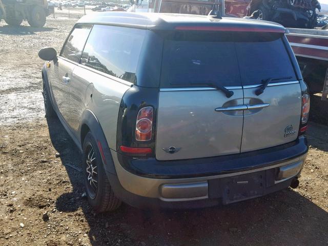 WMWZF3C55BTY00872 - 2011 MINI COOPER CLU BEIGE photo 3