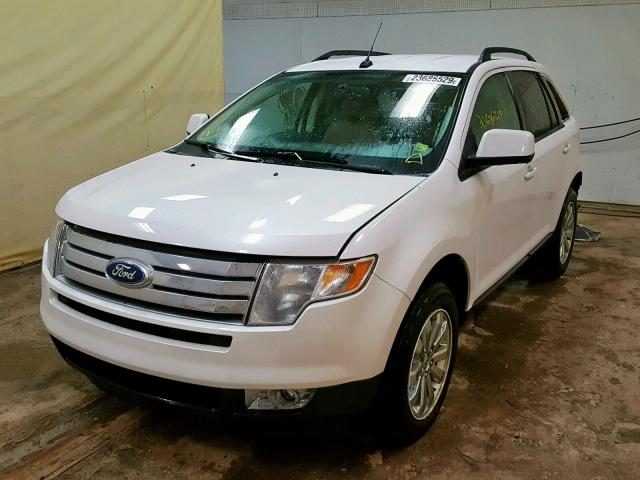 2FMDK3JC6ABB64273 - 2010 FORD EDGE SEL WHITE photo 2