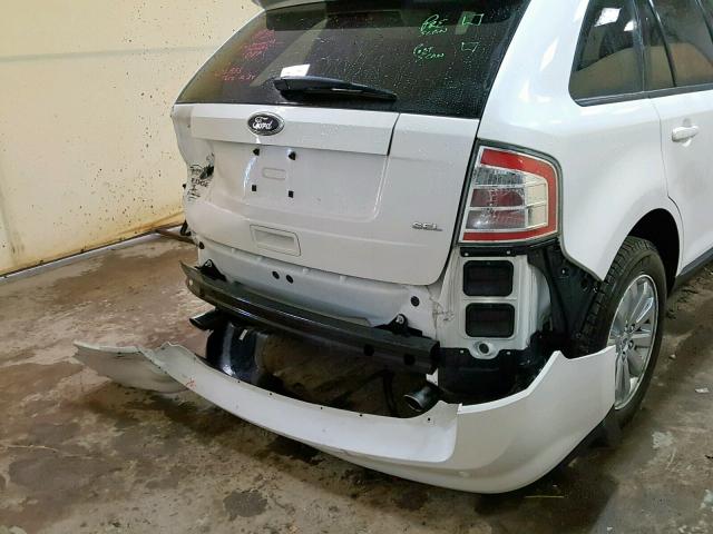 2FMDK3JC6ABB64273 - 2010 FORD EDGE SEL WHITE photo 9