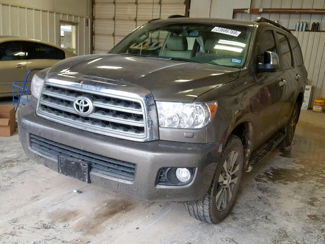 5TDKY5G11HS069088 - 2017 TOYOTA SEQUOIA LI GRAY photo 2