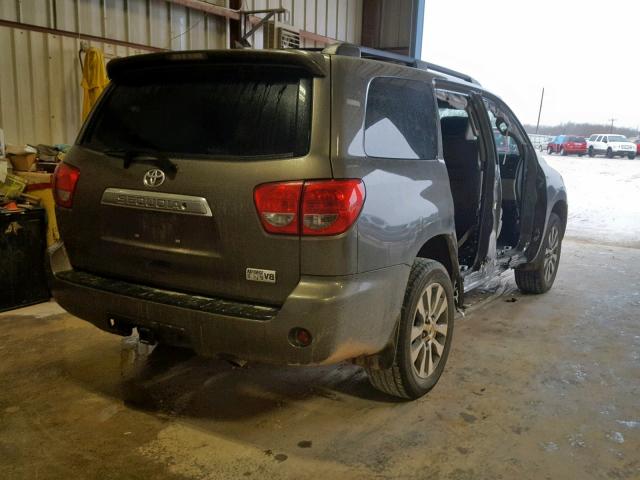 5TDKY5G11HS069088 - 2017 TOYOTA SEQUOIA LI GRAY photo 4