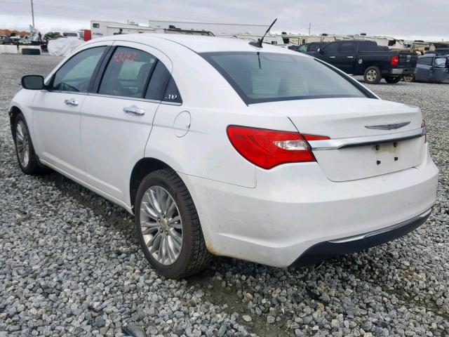 1C3CCBCG5CN125631 - 2012 CHRYSLER 200 LIMITE WHITE photo 3