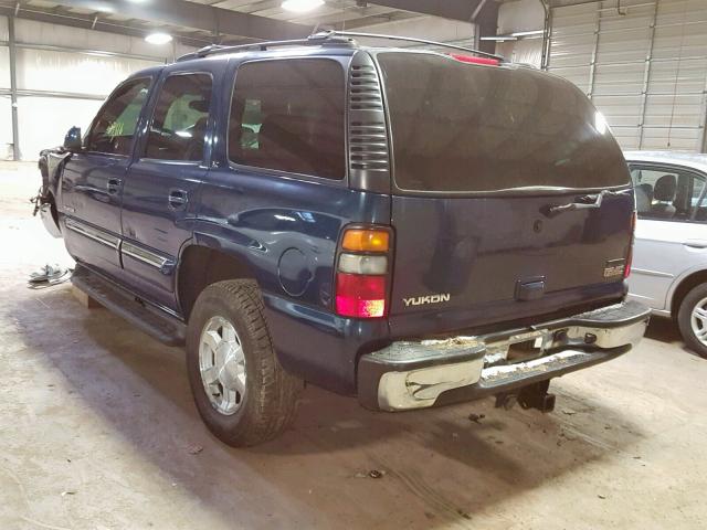 1GKEK13T95J114161 - 2005 GMC YUKON BLUE photo 3