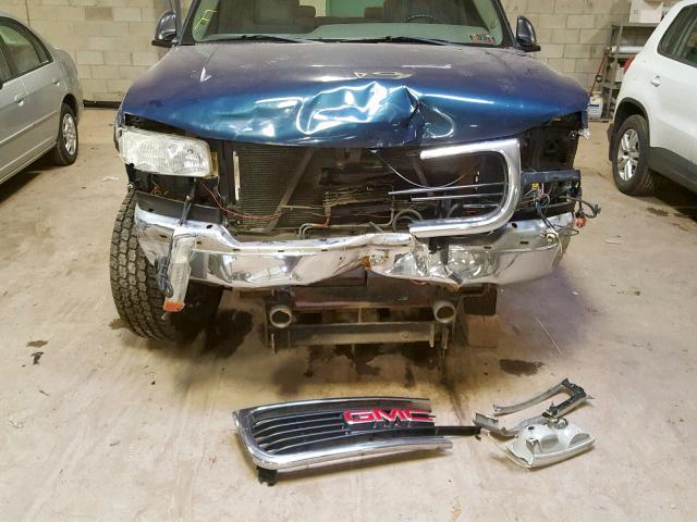 1GKEK13T95J114161 - 2005 GMC YUKON BLUE photo 7