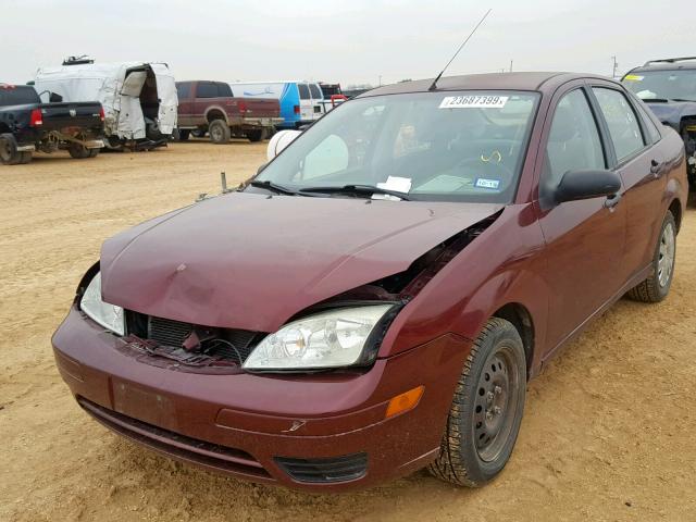 1FAFP34N07W364946 - 2007 FORD FOCUS ZX4 BURGUNDY photo 2