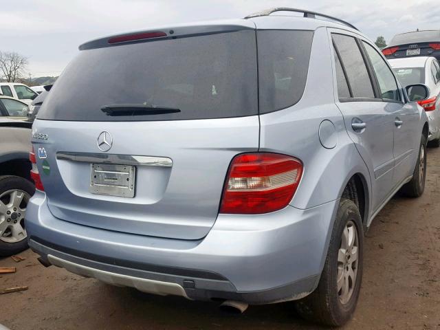 4JGBB86E86A047201 - 2006 MERCEDES-BENZ ML 350 BLUE photo 4