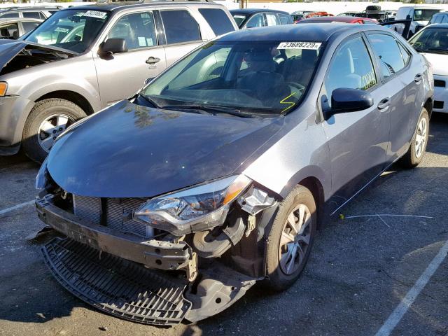 5YFBURHE0GP518921 - 2016 TOYOTA COROLLA L GRAY photo 2
