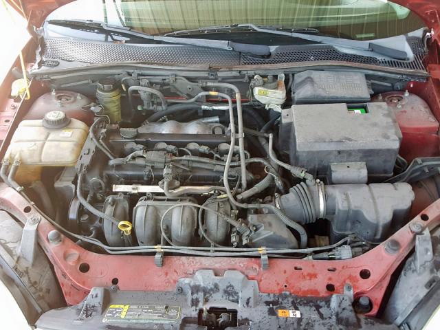 3FAFP31NX5R156335 - 2005 FORD FOCUS ZX3 RED photo 7