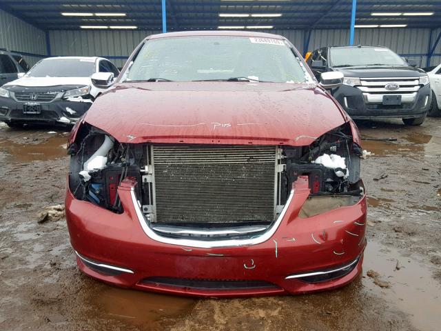 1C3CCBCG9DN619069 - 2013 CHRYSLER 200 LIMITE RED photo 9