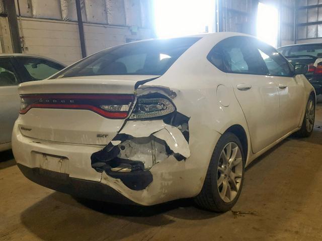 1C3CDFBA1DD318108 - 2013 DODGE DART SXT WHITE photo 4