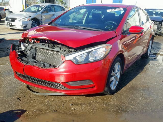KNAFX4A65E5127186 - 2014 KIA FORTE LX 勃艮第红 照片 2