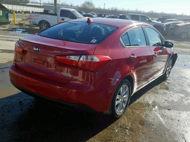 KNAFX4A65E5127186 - 2014 KIA FORTE LX 勃艮第红 照片 4