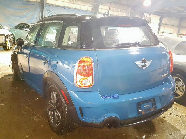 WMWZC5C55CWL63928 - 2012 MINI COOPER S C BLUE photo 3