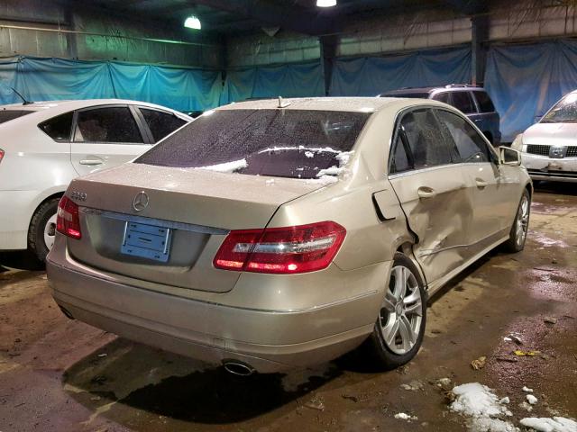 WDDHF5GB7AA153661 - 2010 MERCEDES-BENZ E 350 BEIGE photo 4