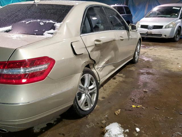 WDDHF5GB7AA153661 - 2010 MERCEDES-BENZ E 350 BEIGE photo 9