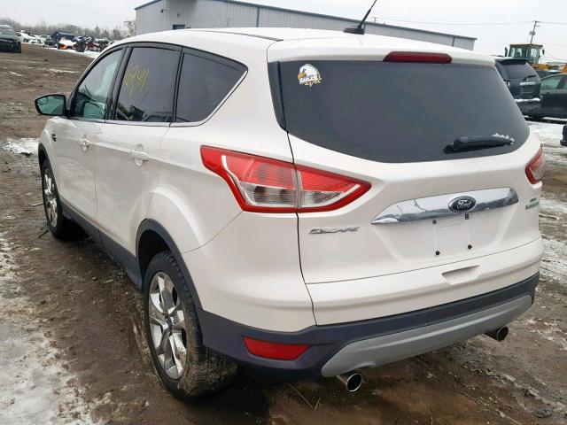 1FMCU0HX2DUB79350 - 2013 FORD ESCAPE SEL WHITE photo 3