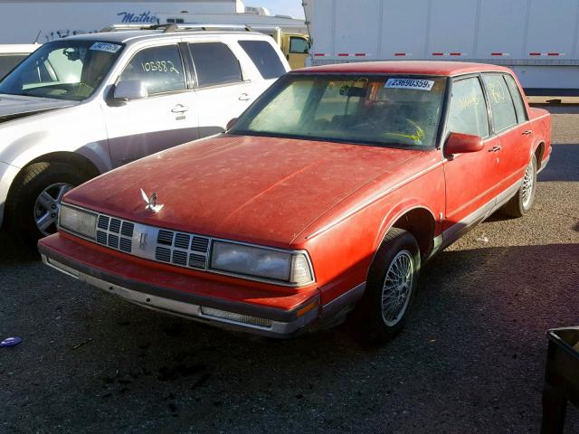 1G3CW54C7K1311189 - 1989 OLDSMOBILE 98 REGENCY RED photo 2