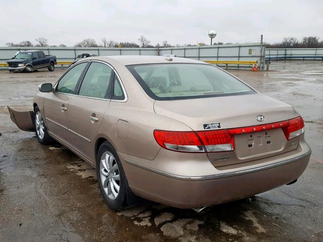 KMHFC46F78A295300 - 2008 HYUNDAI AZERA SE GOLD photo 3