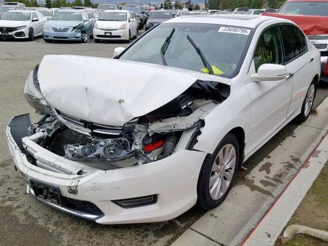 1HGCR3F86EA031984 - 2014 HONDA ACCORD EXL WHITE photo 2